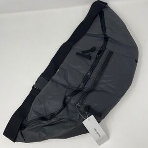 Urban Outfitters Black Reflective Puffer Sling Bag Oversized Nylon Crossbody NWT